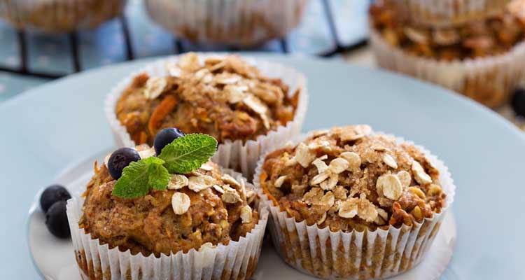 Vegan banana carrot muffins